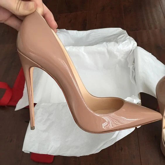 So Nice Kate Heels 12cm/10cm Black Patent Leather Shoe Pigalle Fashion Wedding Bridal Pumps