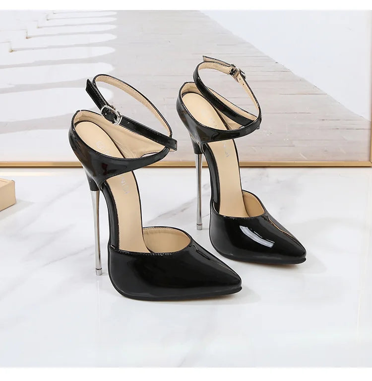 💘16 Cm Heel Point Toe Popular Super High Heel Pumps💘