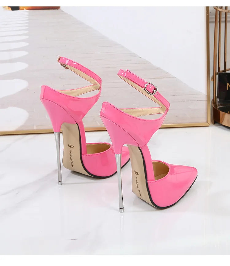 💘16 Cm Heel Point Toe Popular Super High Heel Pumps💘