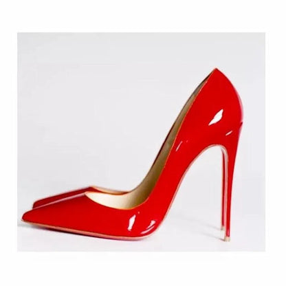 So Nice Kate Heels 12cm/10cm Black Patent Leather Shoe Pigalle Fashion Wedding Bridal Pumps