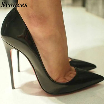 So Nice Kate Heels 12cm/10cm Black Patent Leather Shoe Pigalle Fashion Wedding Bridal Pumps