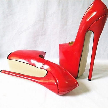 🔥Red Platform Patent Leather Shallow Sexy Stiletto High Heel Fashion Classic Pumps 2024🔥