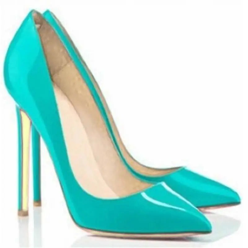 💙Sky Blue Patent Leather Pointed Toe Pumps💙